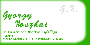 gyorgy noszkai business card